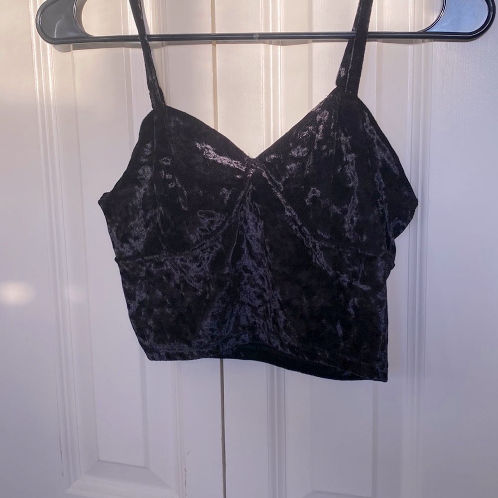 Target velour crop top